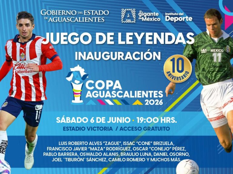 Cartel duelo de Leyendas Copa Aguascalientes 2026